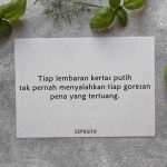 50 Kata Kata Selembar Kertas Putih yang Kosong