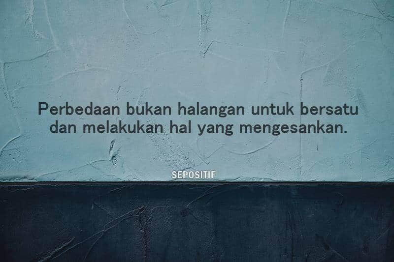 30 Kata Kata tentang Perbedaan itu Indah