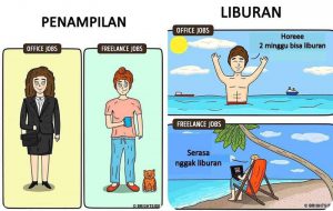 10 Ilustrasi Perbedaan Pekerja Kantoran dan Pekerja Lepas Wajib Kamu Lihat
