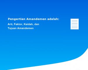Pengertian Amandemen adalah: Arti