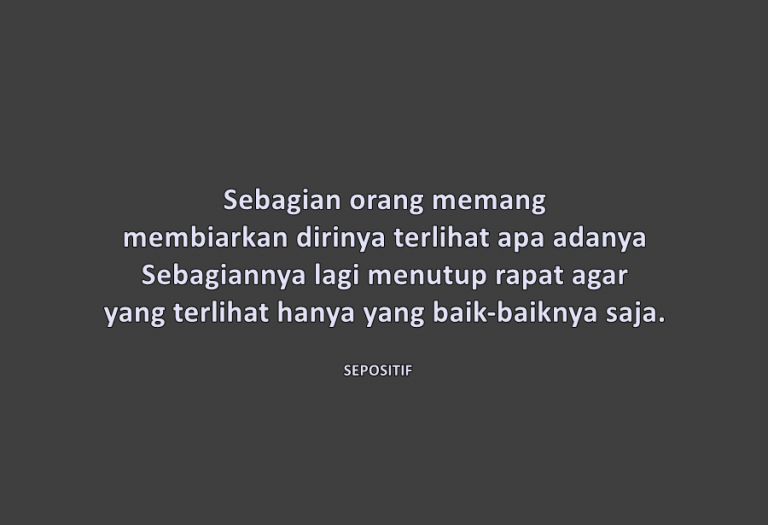 Kata-kata sadar diri bukan siapa-siapa
