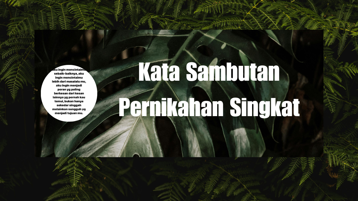 Kata Sambutan Pernikahan Singkat