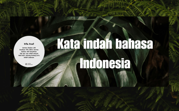 Kata indah bahasa Indonesia