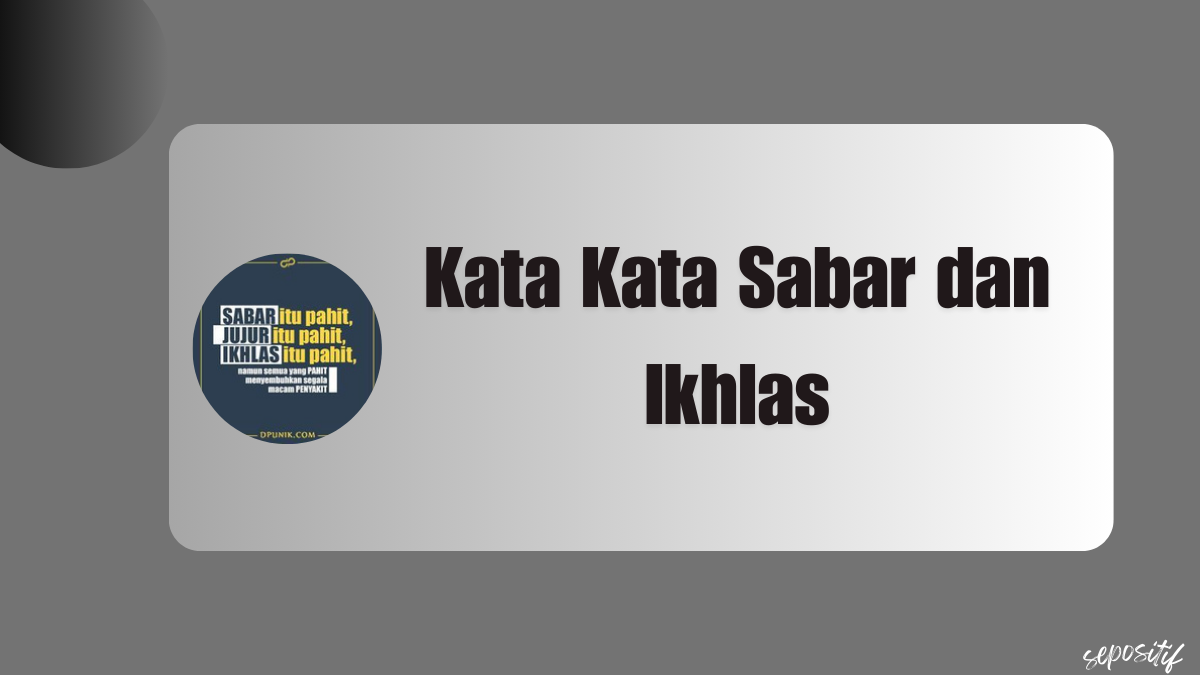 kata kata sabar dan ikhlas