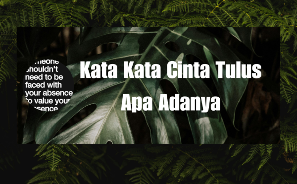 Kata Kata Cinta Tulus Apa Adanya