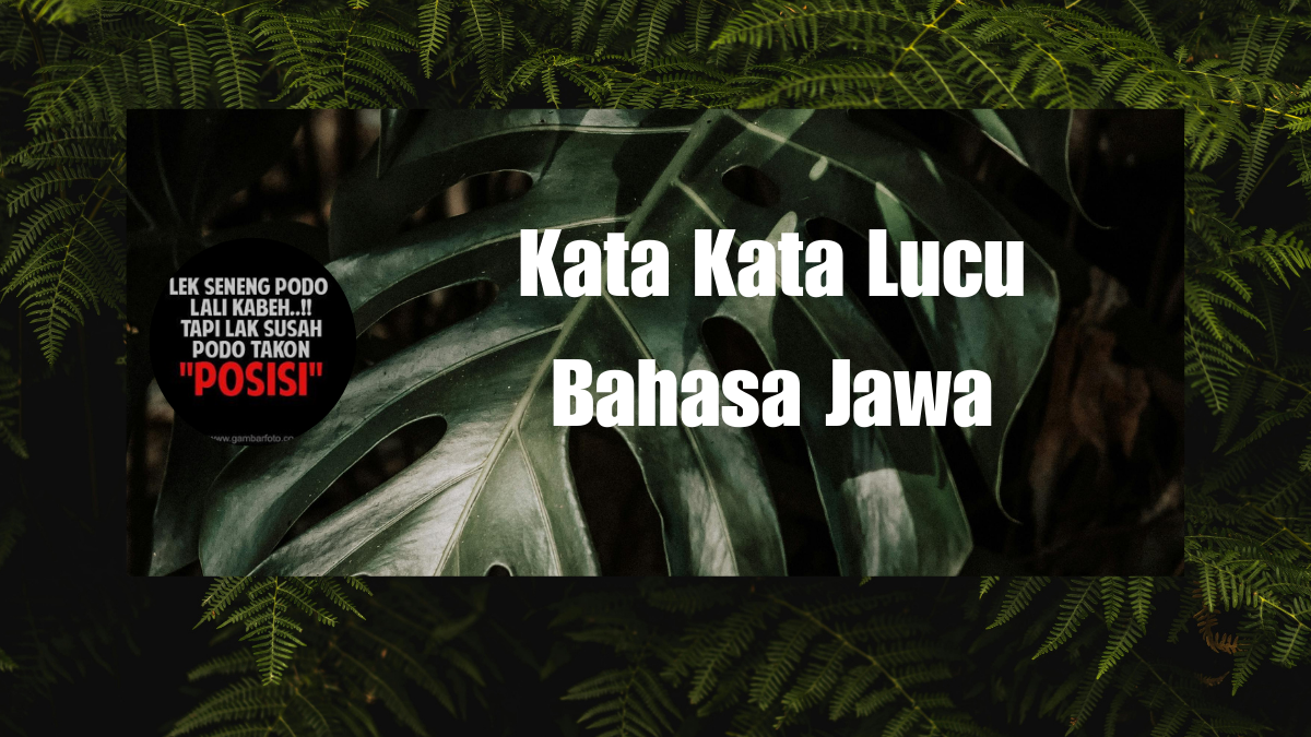 Kata Kata Lucu Bahasa Jawa