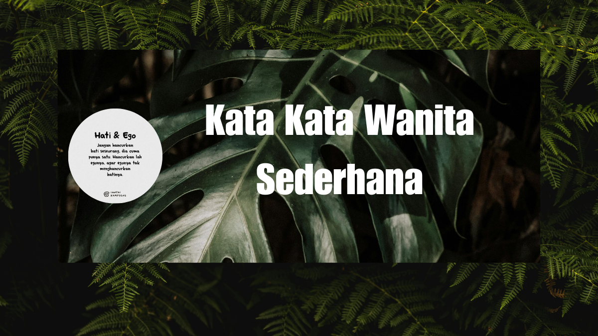 Kata Kata Wanita Sederhana