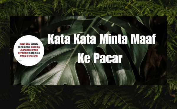 Kata Kata Minta Maaf Ke Pacar