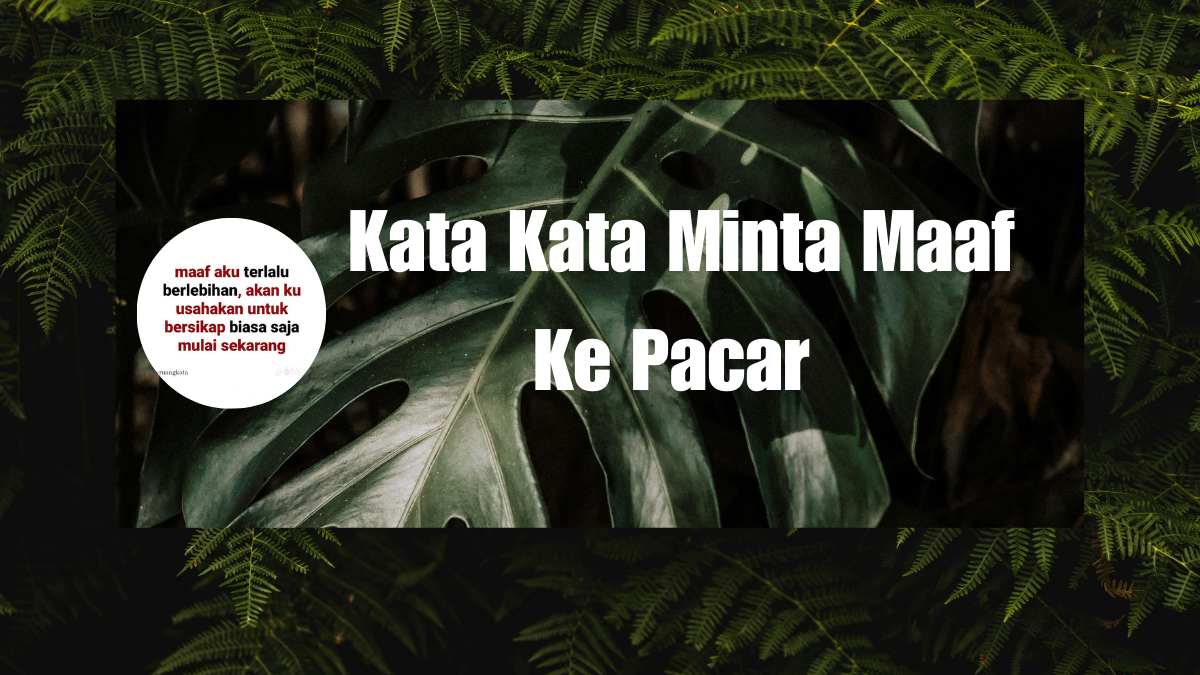 Kata Kata Minta Maaf Ke Pacar