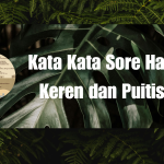 Kata Kata Sore Hari Keren dan Puitis