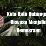 Kata Kata Hubungan Dewasa Menjalin Kemesraan