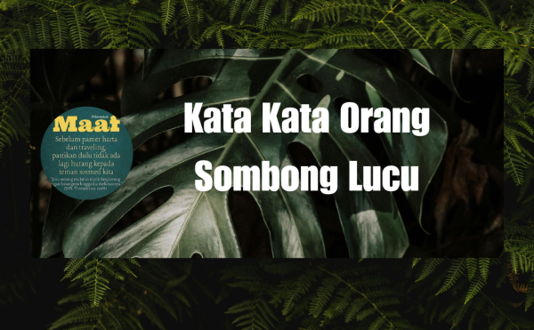 Kata Kata Orang Sombong Lucu